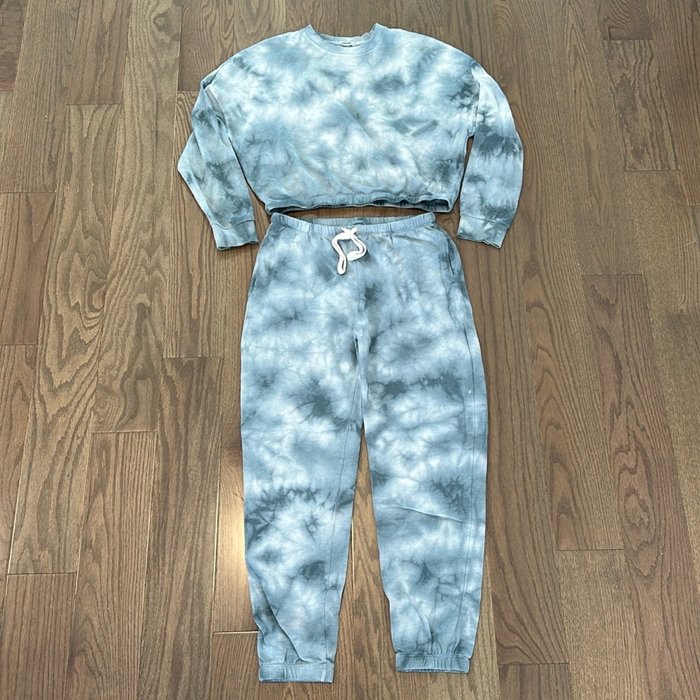 GARAGE 2 pieces tie dye set in blue
